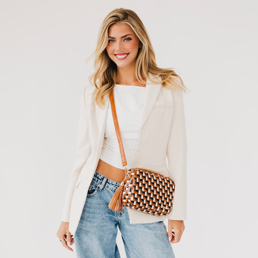Woven Willow Camera Crossbody Bag-Presales-Dear Me Southern Boutique, located in DeRidder, Louisiana