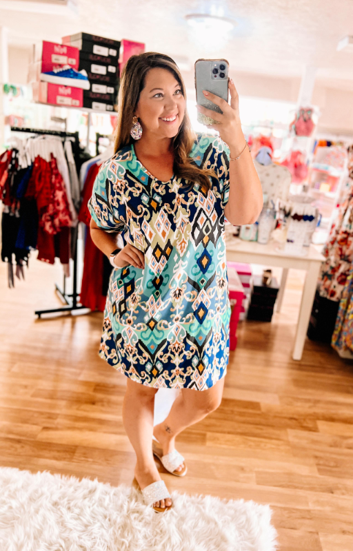 You Got This Boho Dolman Sleeve Dress-Dresses-Dear Me Southern Boutique, located in DeRidder, Louisiana