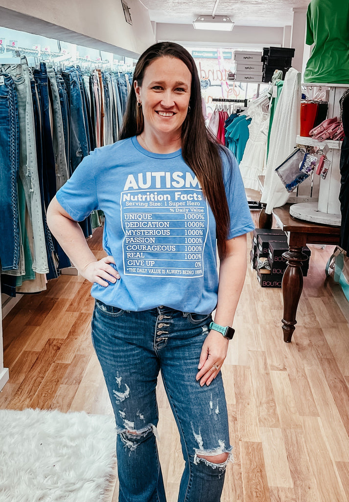 Autism Recipe Tee-Dear Me Southern Boutique, located in DeRidder, Louisiana