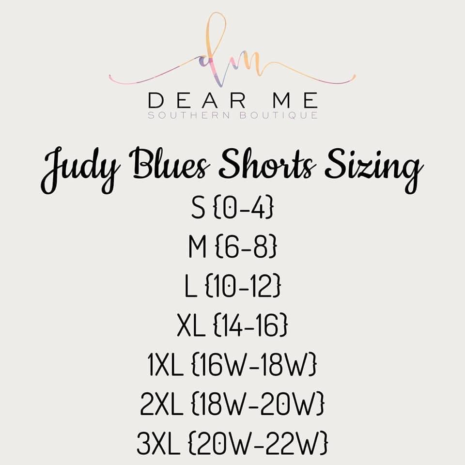 Brittany Judy Blue Shorts-Bottoms-Dear Me Southern Boutique, located in DeRidder, Louisiana