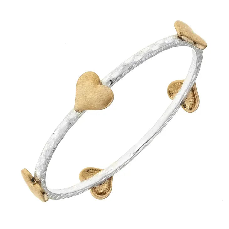 Claudia Heart Bangle-Dear Me Southern Boutique, located in DeRidder, Louisiana