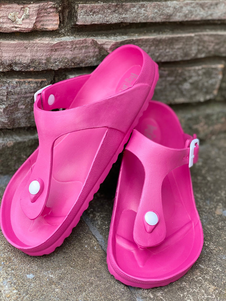 Corky Pink Sandals-Shoes-Dear Me Southern Boutique, located in DeRidder, Louisiana