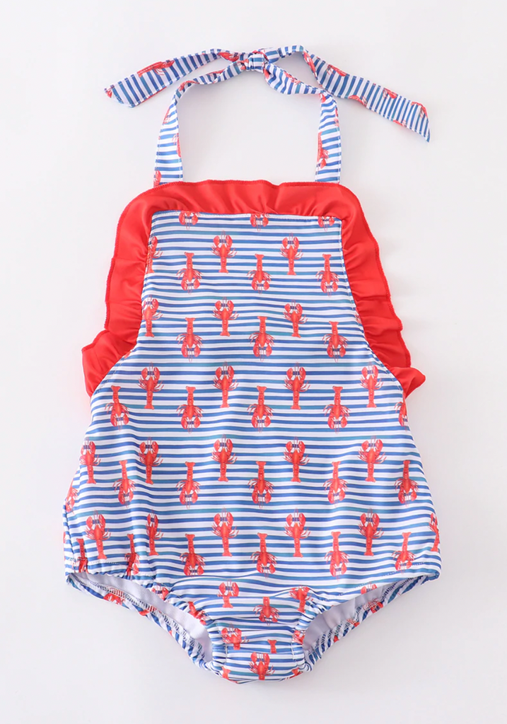 Crawfish Swim Suit-Kids-Dear Me Southern Boutique, located in DeRidder, Louisiana