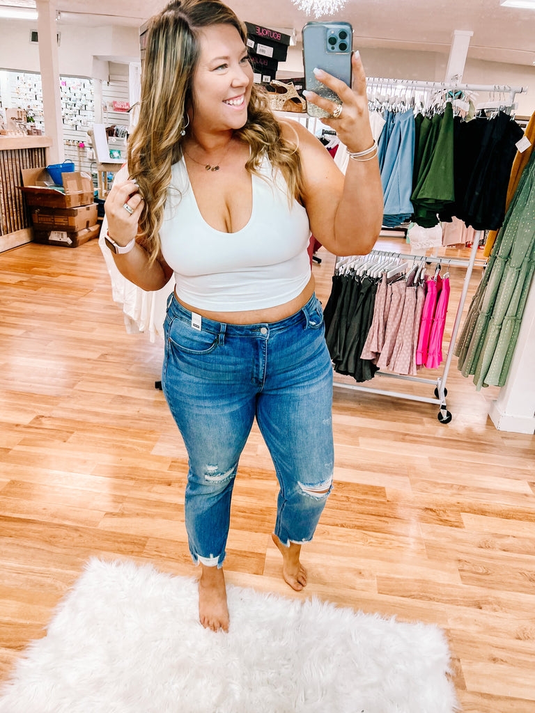 Cream Of The Crop Top - White-Tops-Dear Me Southern Boutique, located in DeRidder, Louisiana