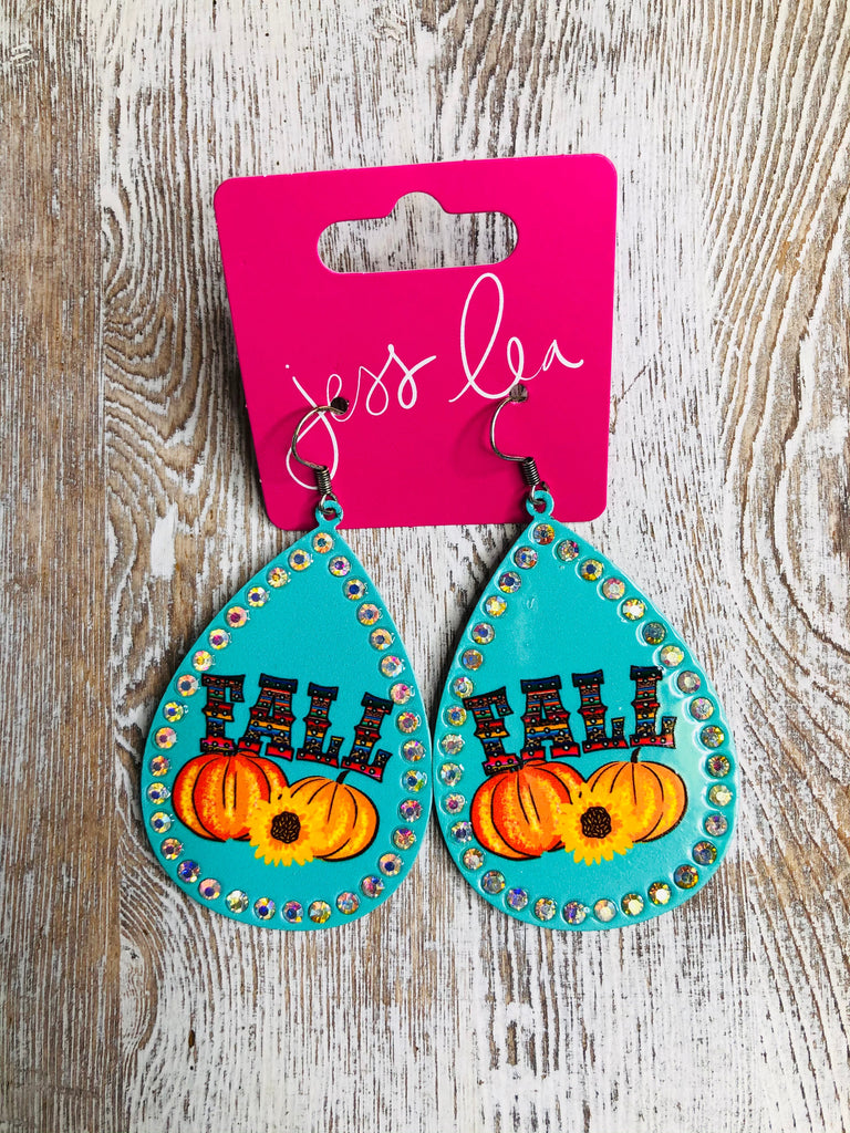 Fall Pumpkin Earrings-Earrings-Dear Me Southern Boutique, located in DeRidder, Louisiana