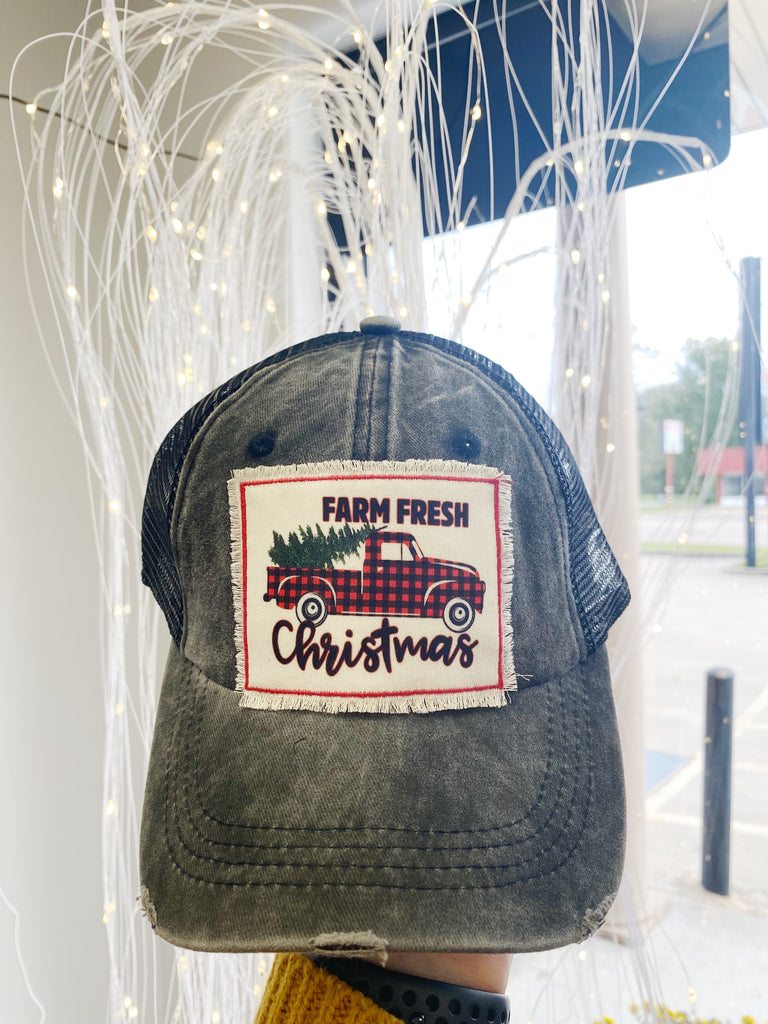 Farm Fresh Christmas Hat-Dear Me Southern Boutique, located in DeRidder, Louisiana
