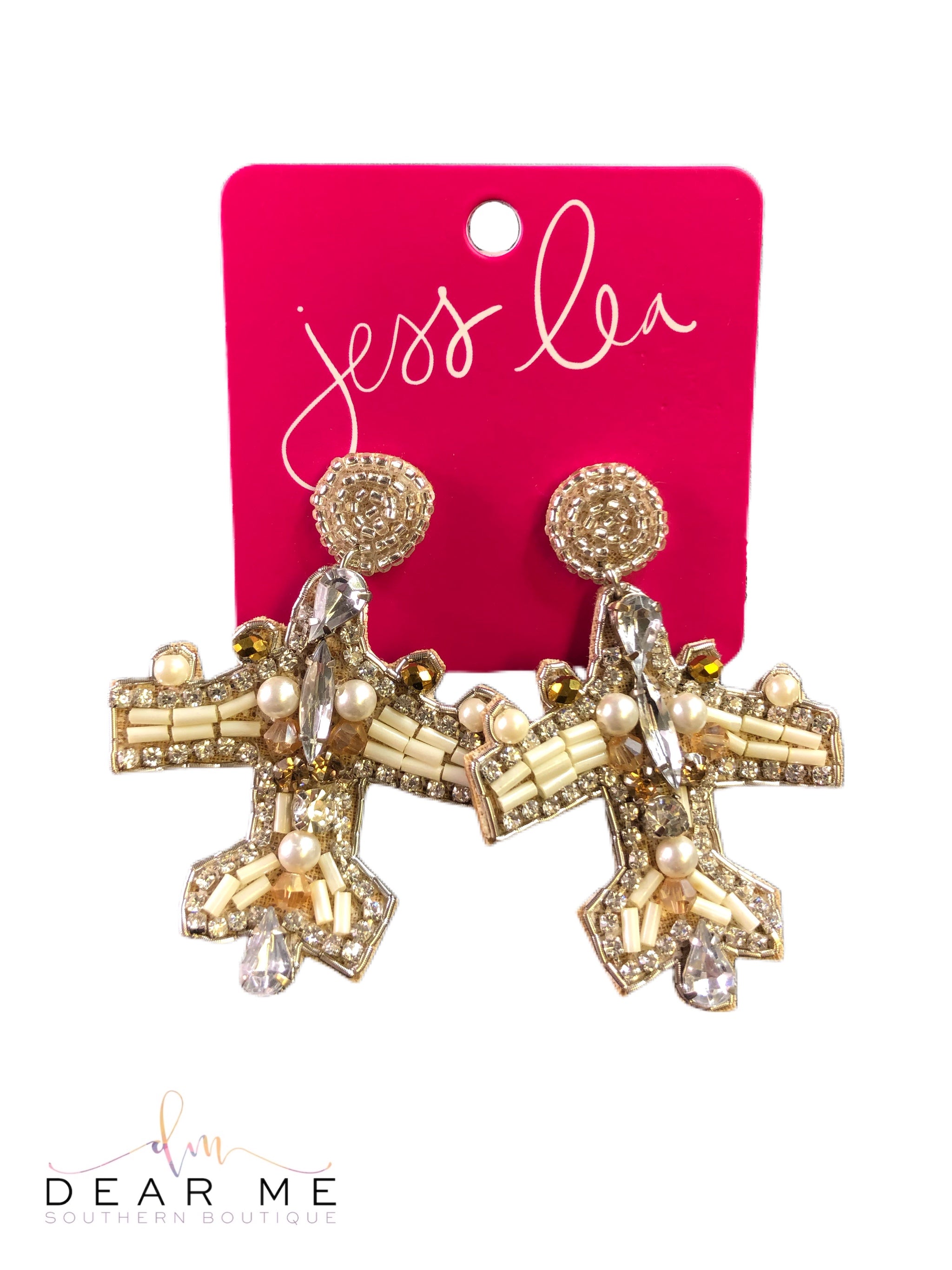 First Class Beaded Dangles-Jewelry - Earrings-Dear Me Southern Boutique, located in DeRidder, Louisiana