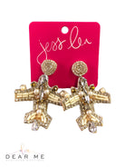 First Class Beaded Dangles-Jewelry - Earrings-Dear Me Southern Boutique, located in DeRidder, Louisiana