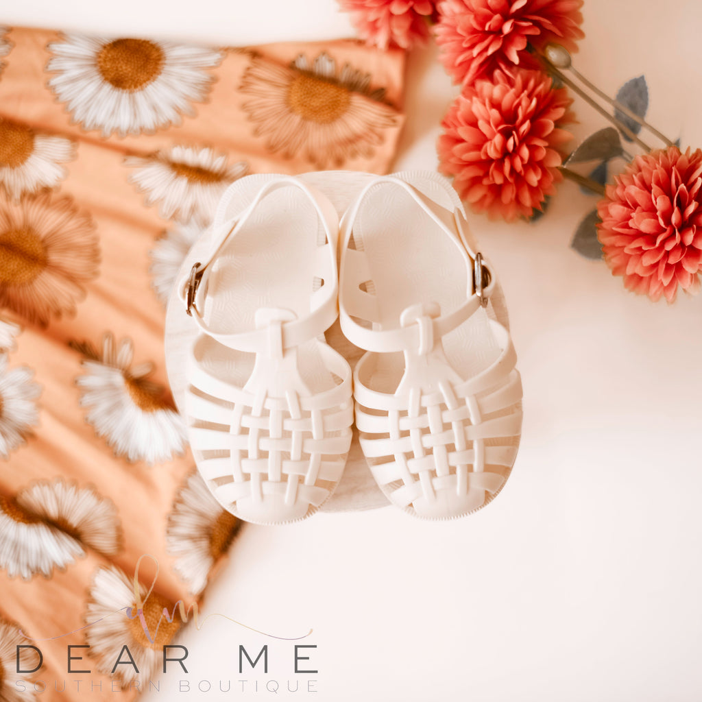 Jelly Sandals - Buttercream White-Kids Shoes-Dear Me Southern Boutique, located in DeRidder, Louisiana