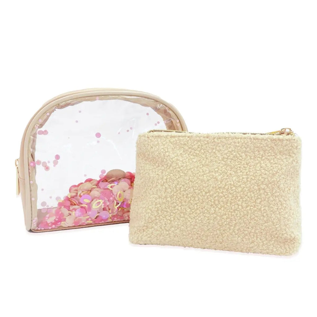 Keep Cozy Two In One Cosmetic Bag Set-Dear Me Southern Boutique, located in DeRidder, Louisiana