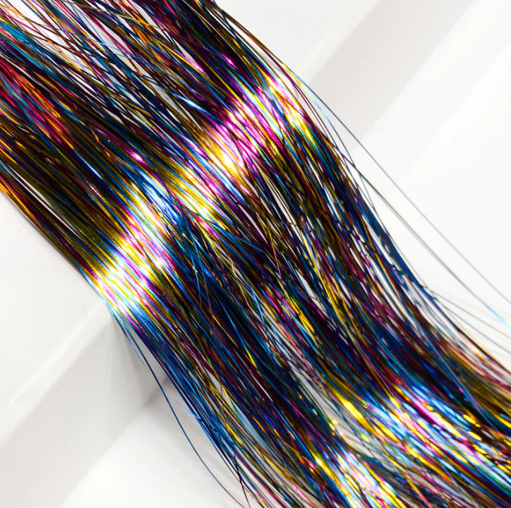 Metallic Rainbow Clip In Hair Tinsel | Hotline-Dear Me Southern Boutique, located in DeRidder, Louisiana