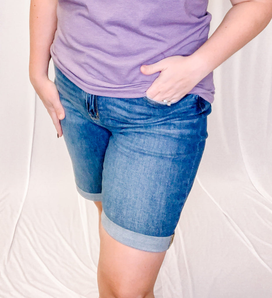 No Show Judy Blue Shorts-Dear Me Southern Boutique, located in DeRidder, Louisiana