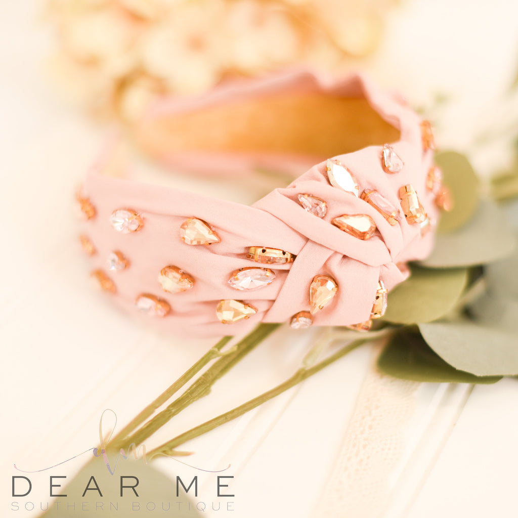 Oh So Posh Headband - Pink-Dear Me Southern Boutique, located in DeRidder, Louisiana