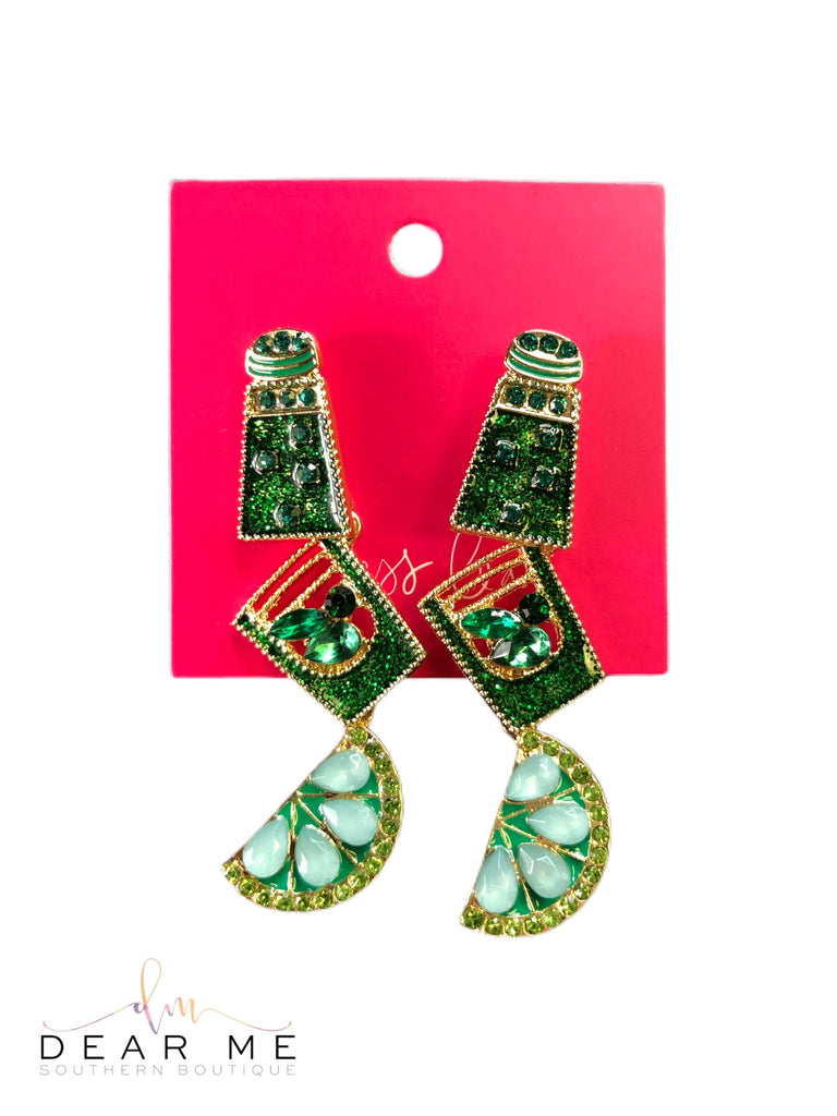 One More Shot Of Tequila Earrings-Dear Me Southern Boutique, located in DeRidder, Louisiana