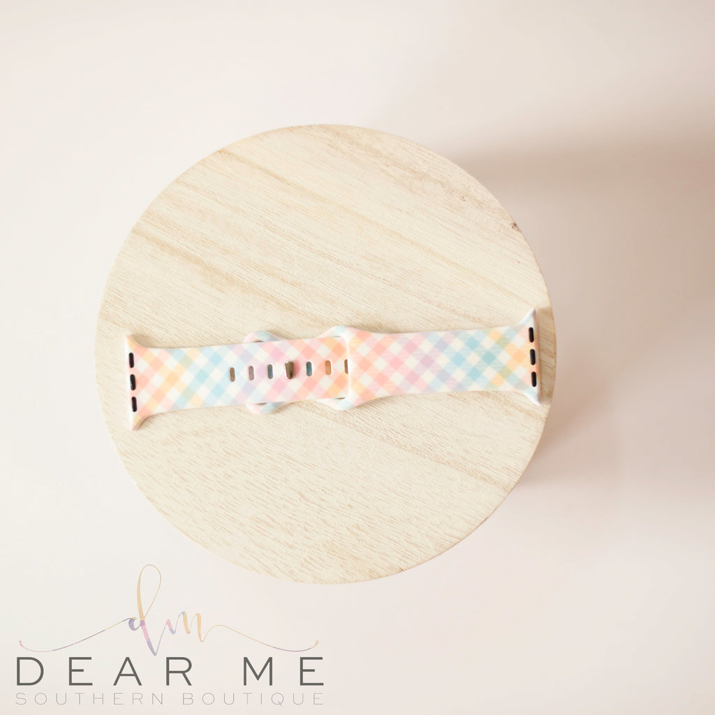 Pastel Plaid Watch Band-Watch Band-Dear Me Southern Boutique, located in DeRidder, Louisiana