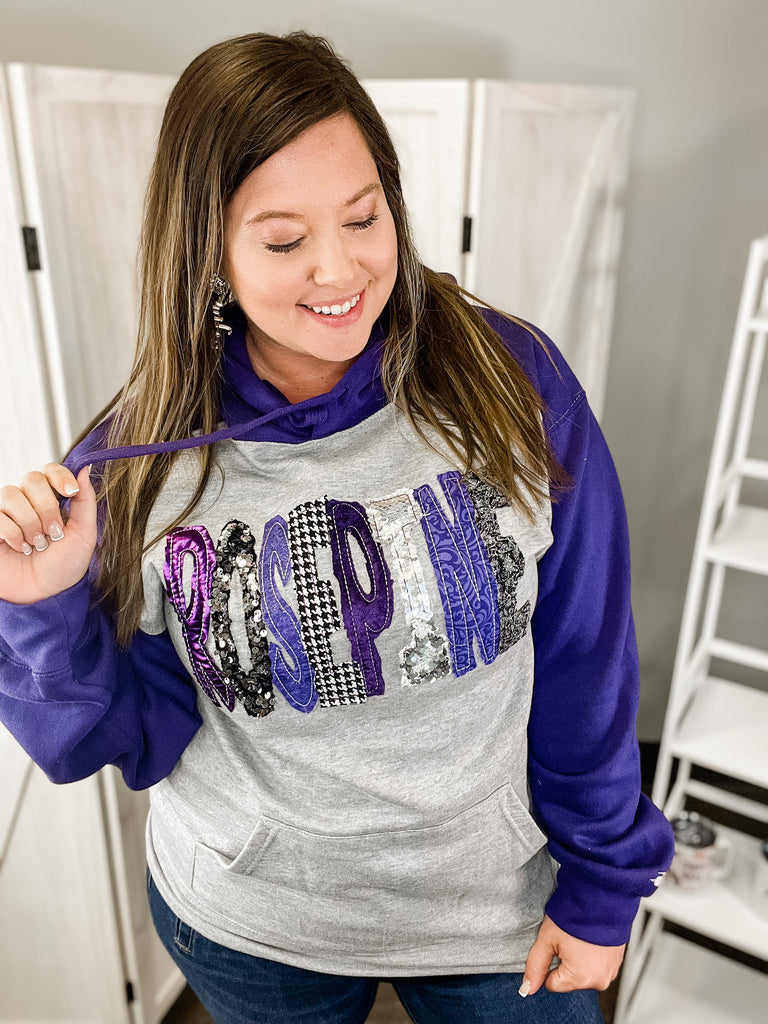 Rosepine Sequin Hoodie-Dear Me Southern Boutique, located in DeRidder, Louisiana