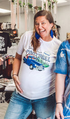 Small Town Football (Blue)-Dear Me Southern Boutique, located in DeRidder, Louisiana
