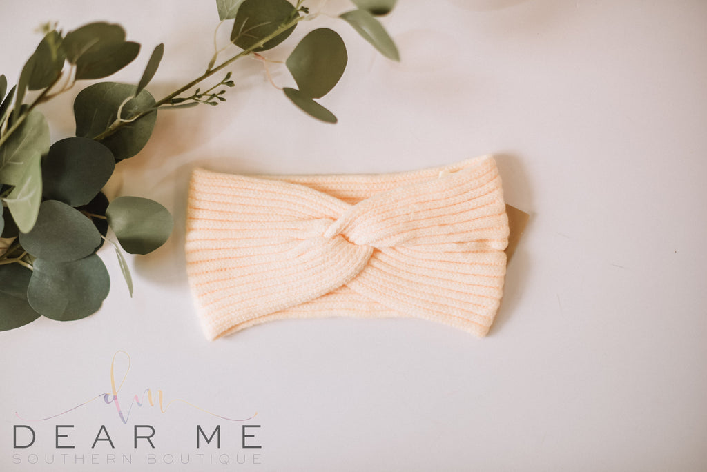 Snow Bunny Knit Headband-Dear Me Southern Boutique, located in DeRidder, Louisiana