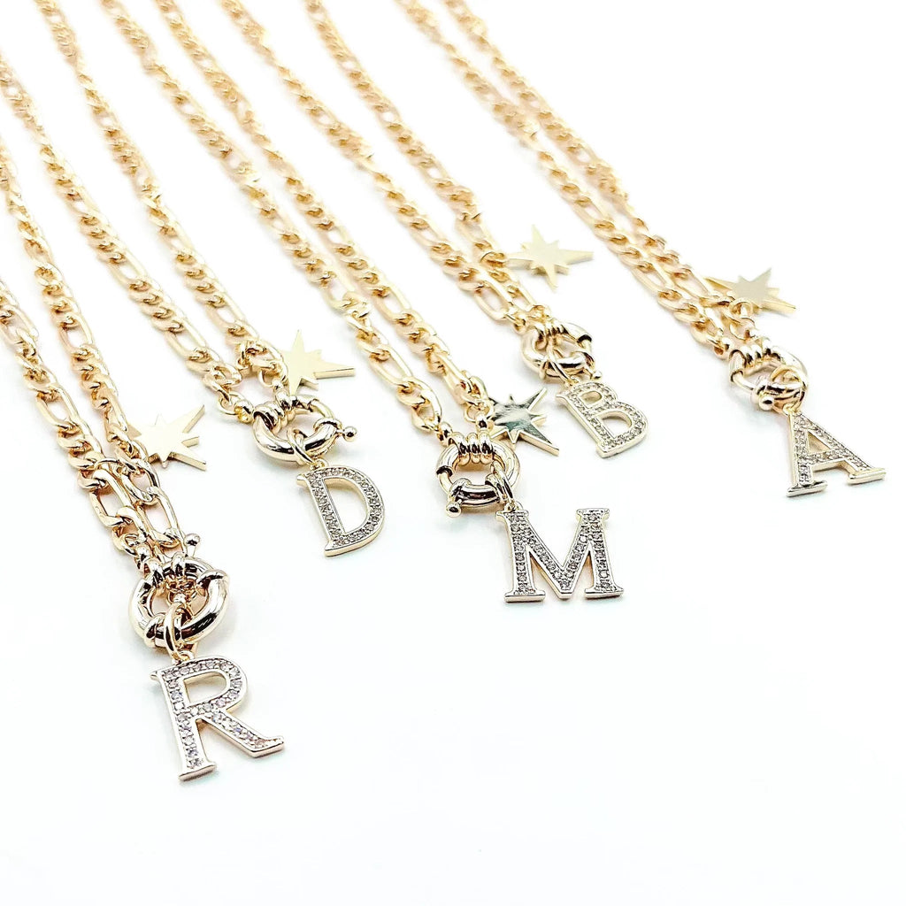 Starcrossed Initial Letter Necklace-Dear Me Southern Boutique, located in DeRidder, Louisiana