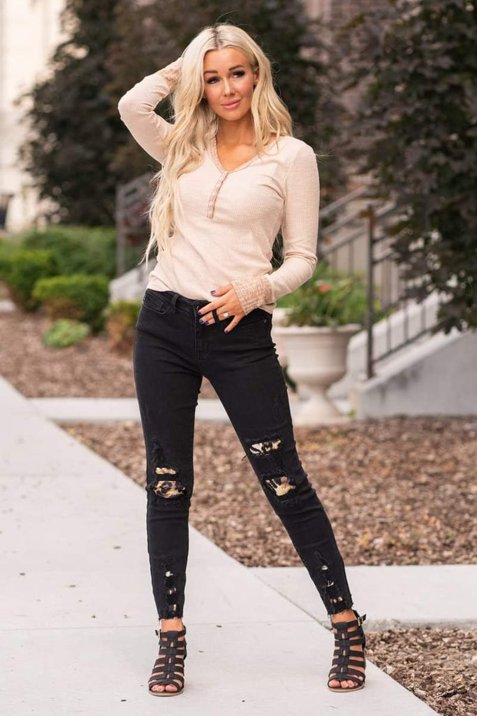 Wild About My Skinnies-Bottoms-Dear Me Southern Boutique, located in DeRidder, Louisiana