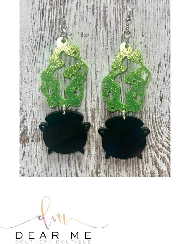 Witch's Cauldron Dangles-Earrings-Dear Me Southern Boutique, located in DeRidder, Louisiana